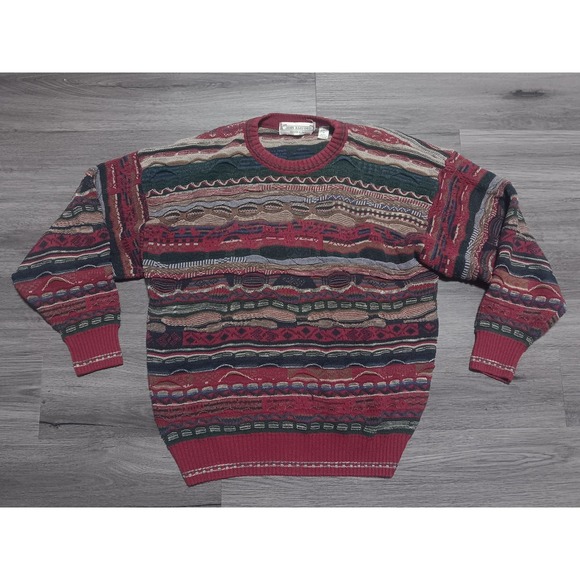 John Ashford Other - Vintage John Ashford Men's 3d Knit Coogi Style Multicolor Pullover Size Medium